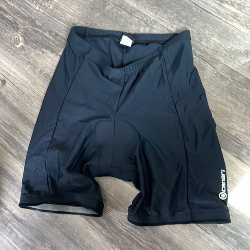 Canari Mens medium Black padded Biker shorts